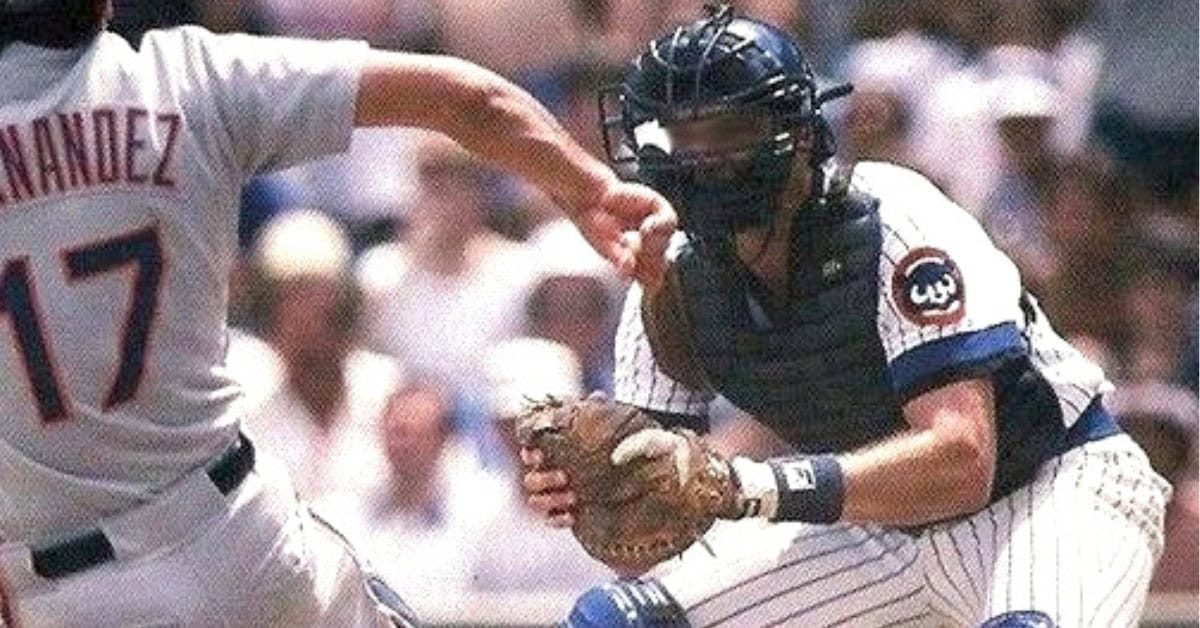 Jody Davis in action, symbolizing the legacy of Cubs greats not in Cooperstown.