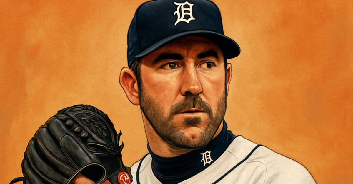 Image of Justin Verlander in his Tigers uniform, showcasing the 2011 AL MVP winner.