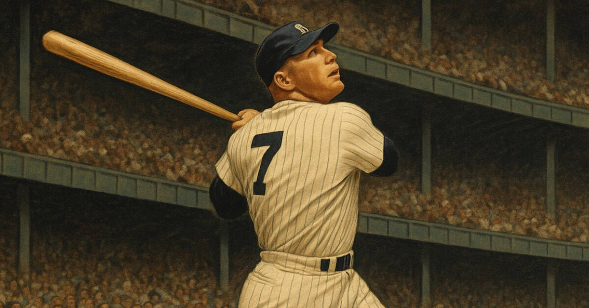 Mickey Mantle, a formidable hitter, known for his Game 7 performances.