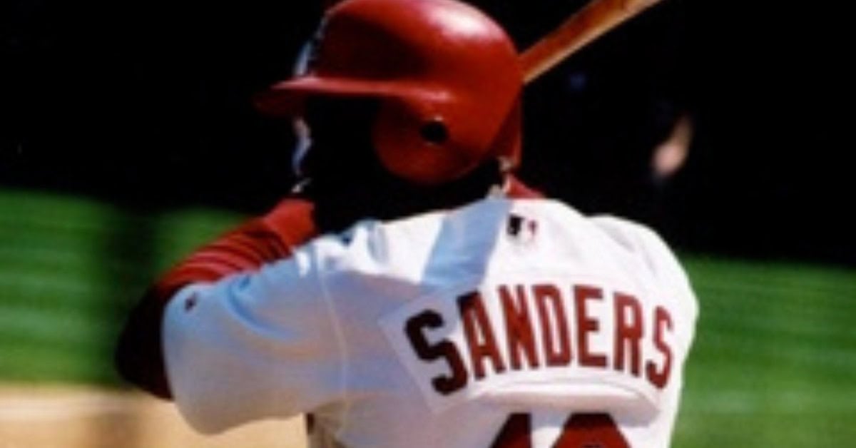 From Gwynn to Sosa: Right Field Belonged to the '90s 18 Reggie Sanders in action, representing Cincinnati Reds' 1995 division crown.