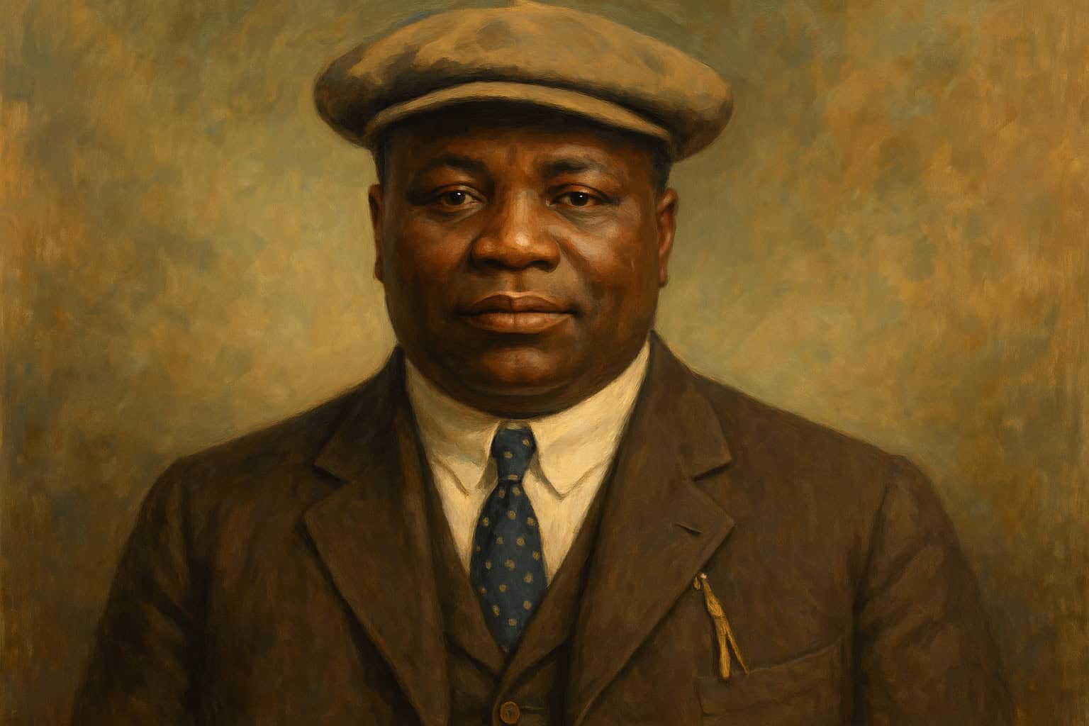 Portrait of Rube Foster, a key figure in establishing the Negro Leagues.