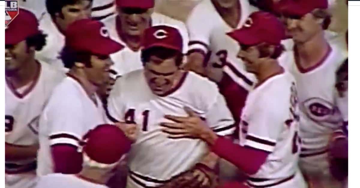 Tom Seaver joyfully celebrates his no-hitter against the Cardinals, showcasing his 'Tom Terrific' prowess.