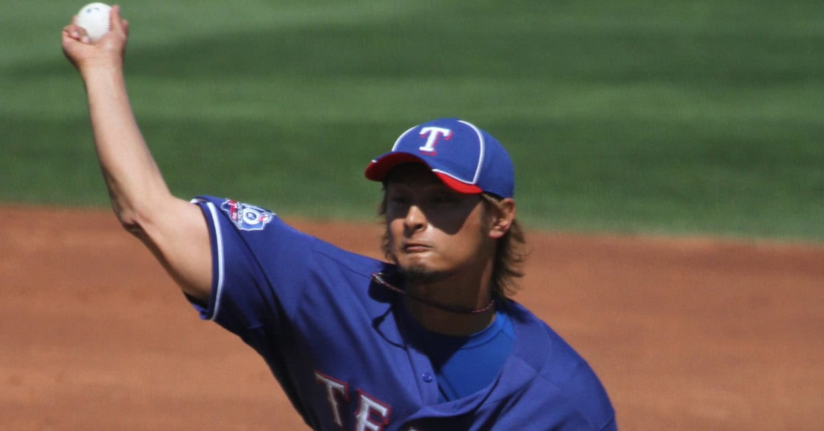 The Rangers Mount Rushmore Is Harder Than You Think 4 Yu Darvish showcasing his screwball pitch, a key to fooling hitters.