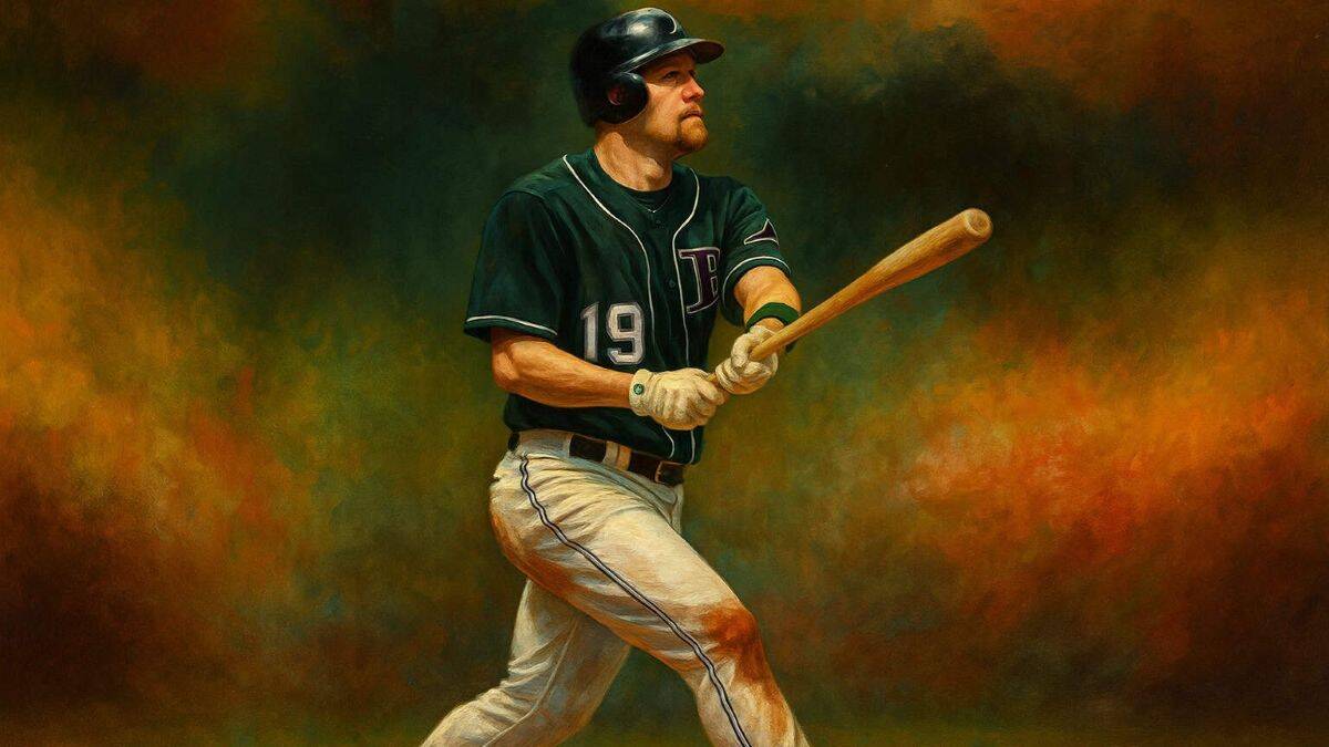 Aubrey Huff showcasing his hitting prowess, embodying Florida baseball pride.