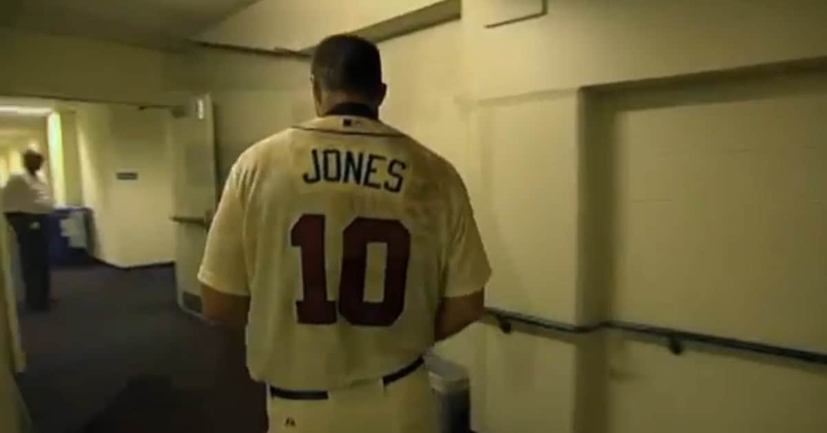 Chipper Jones Made the Mets His Personal Punching Bag 10 Chipper Uniform Back