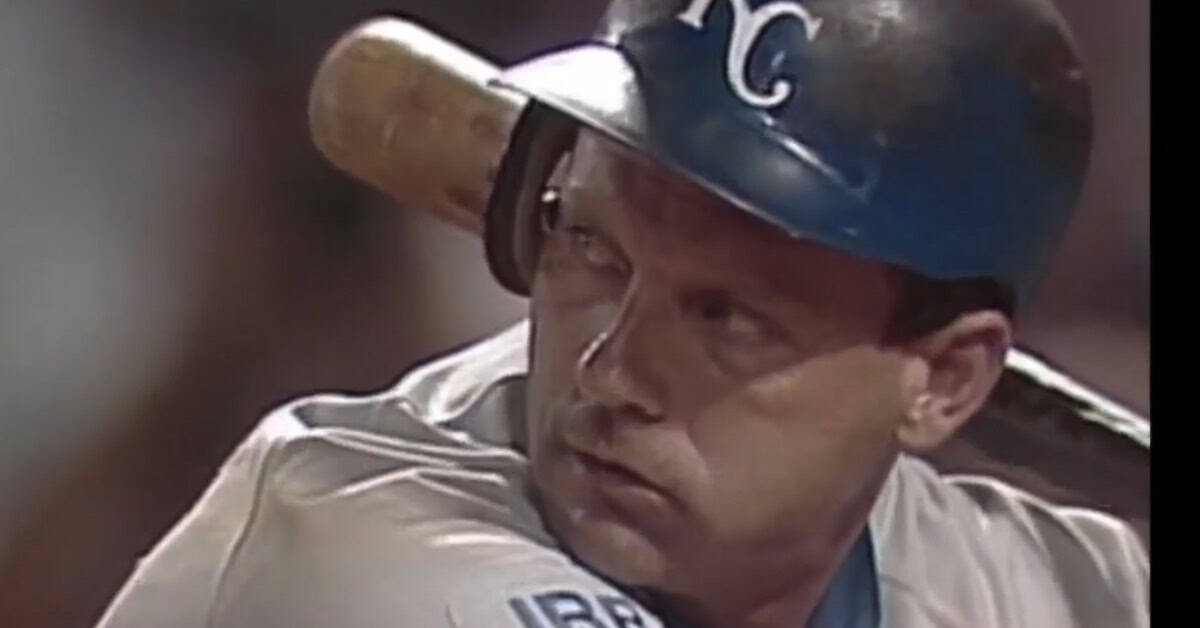 George Brett's Career in Numbers: From 3,000 Hits to MVP 4 Closeup of George Brett batting, showcasing his postseason performance in the 1980s.