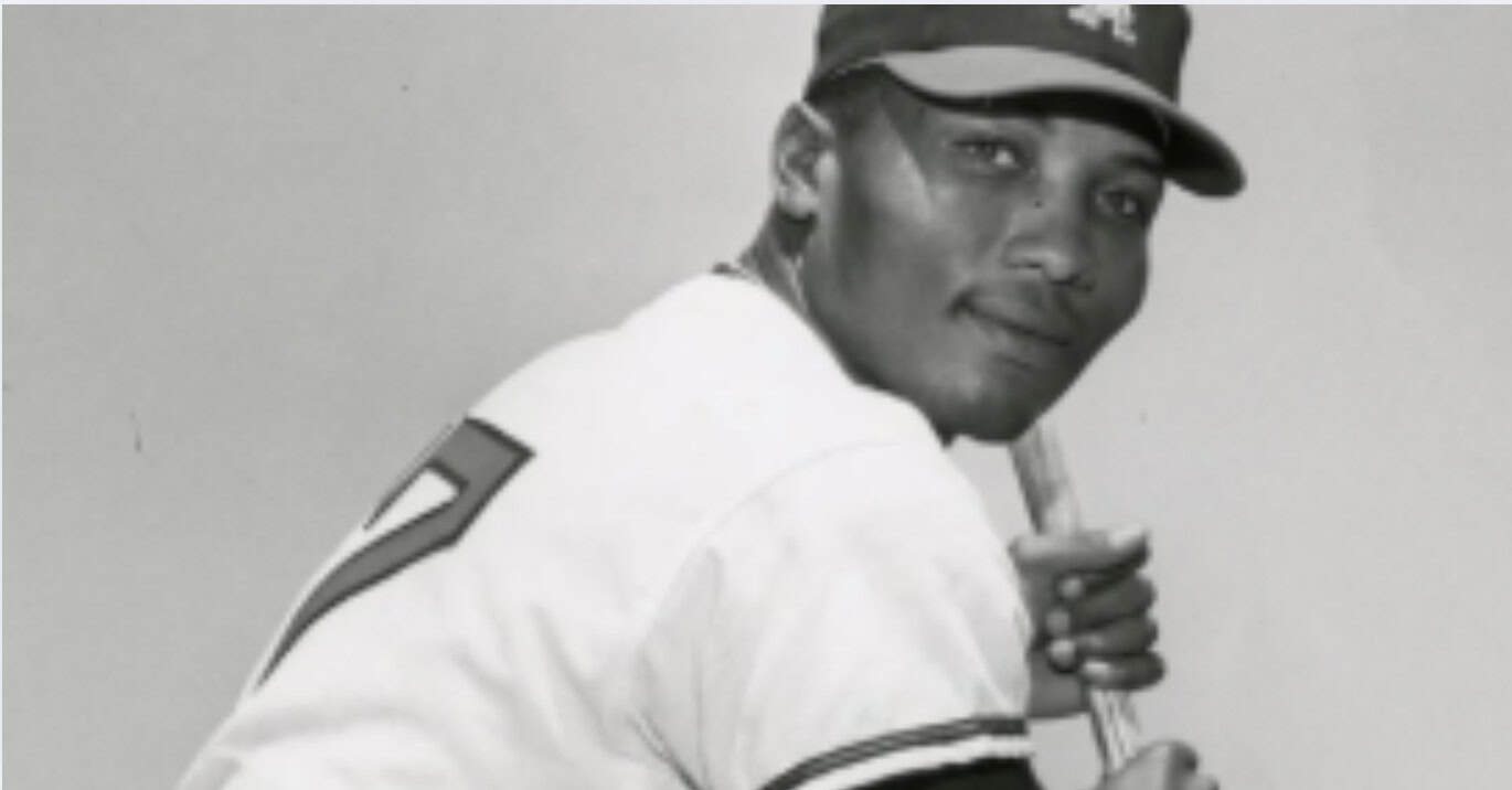 Leon Wagner in action, showcasing his talent as a legendary right fielder from baseball's greatest decade.