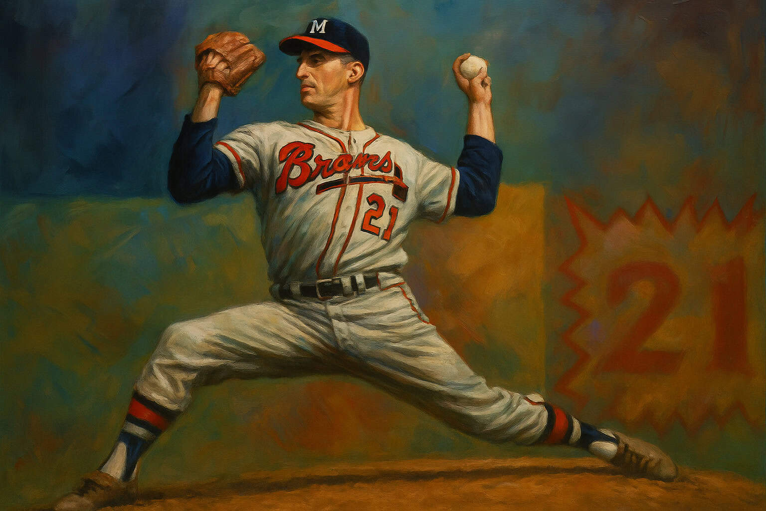 Who Actually Owned Baseball in the '50s? 8 Warren Spahn Poster