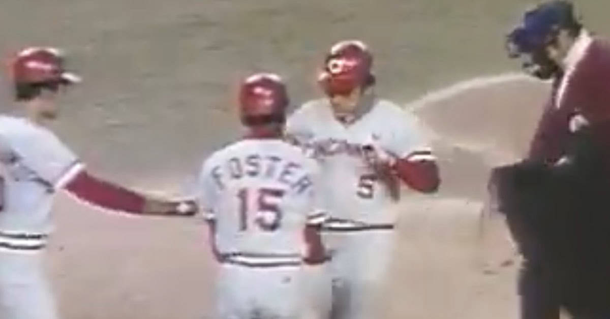 Johnny Bench Getting Congrats