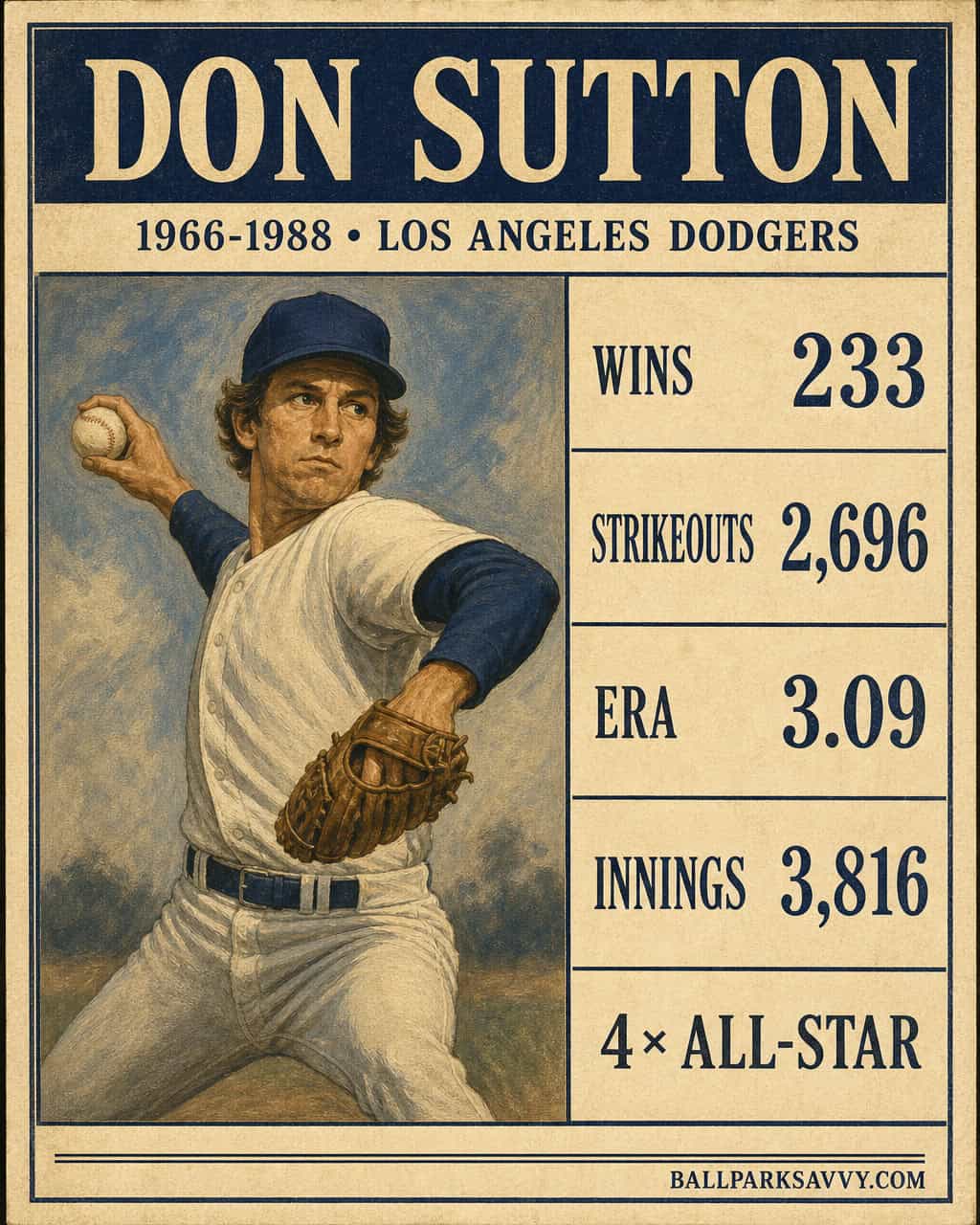 Don Sutton stat card
