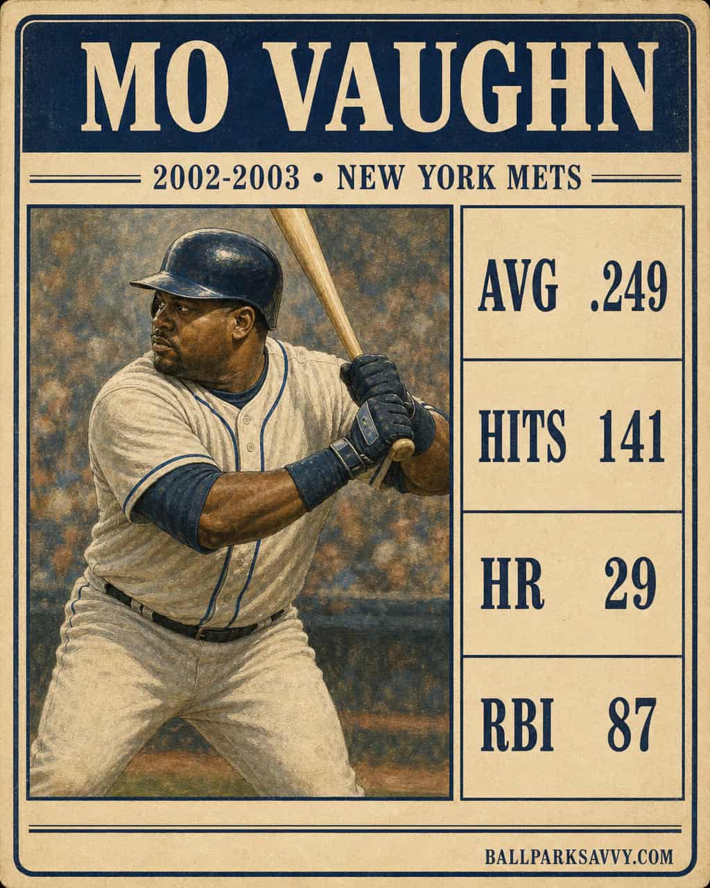 20 Mets Who Got Way Too Much Credit 13 Mo Vaughn stat card